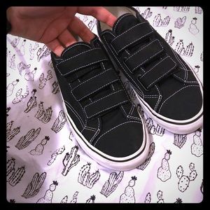 Black Velcro Vans